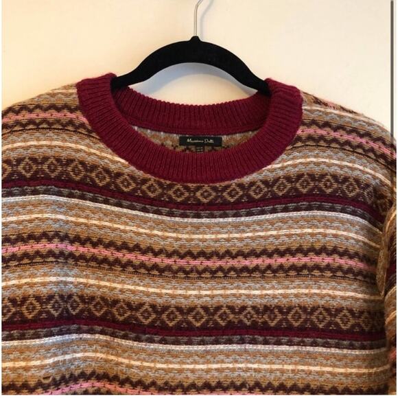 Massimo Dutti Wool Knit Multicolor Sweater - Picture 2 of 4